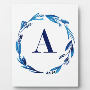 Placa Expositora Corona floral azul 'A'