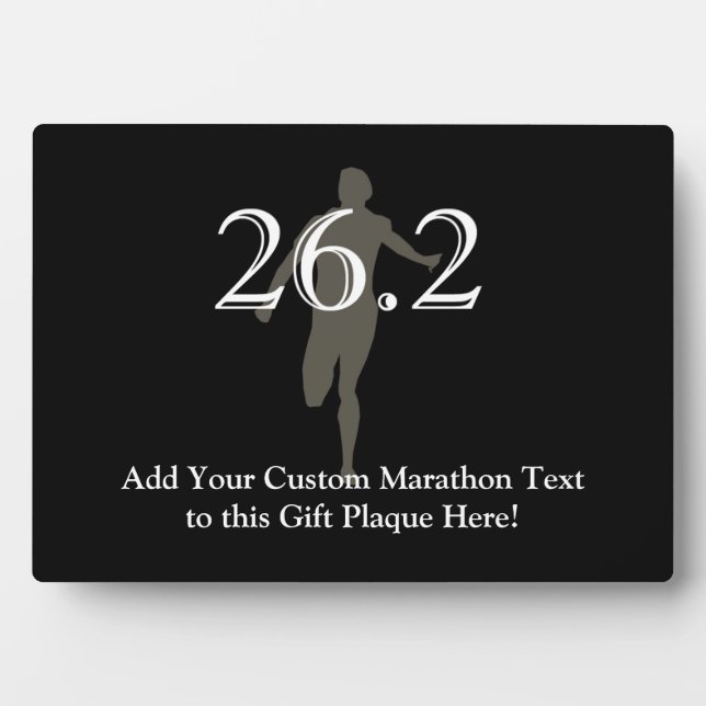 Placa Expositora Corredor de maratón personalizado 26.2 Keepsake