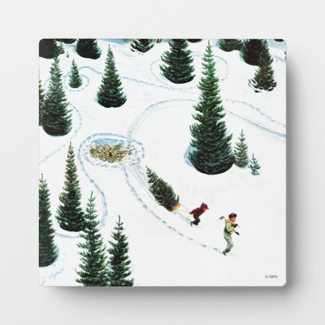 Placa Expositora Cortar el árbol (Frente)