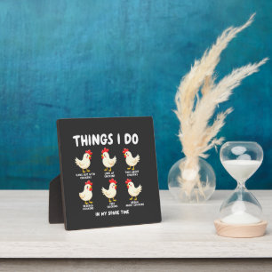 Placa Expositora Cosas que hago en mi crianza de pollo en tiempo li