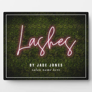 Placa Expositora Cosmetólogo profesional de Neon Lash Artist