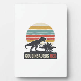 Placa Expositora Cousinsaurus Rex Camiseta Divertida de Dinosaurio 