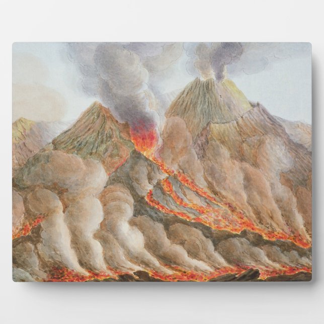 Placa Expositora Crater of Mount Vesuvius from an original drawing (Frente)
