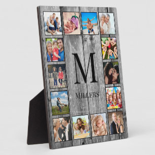 Placa Expositora Crea tu Collage de fotos Personalizado Rustic Farm