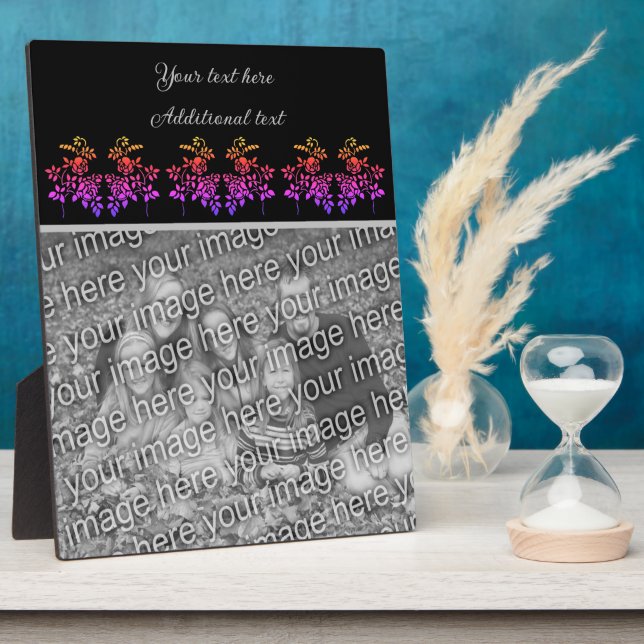 Placa Expositora Crea tu propia foto personalizada de Rosas esteril (Lado)