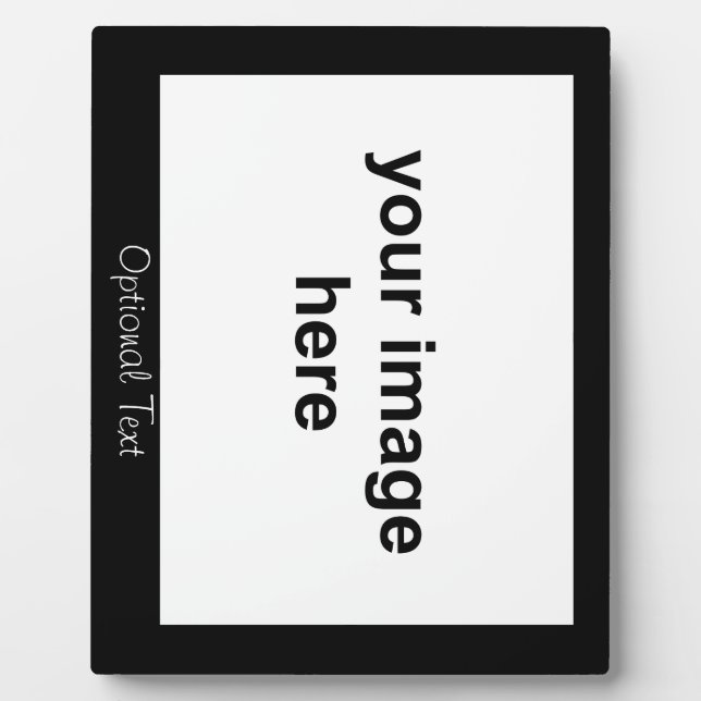 Placa Expositora Crea tu propia foto personalizada en negro (Frente)