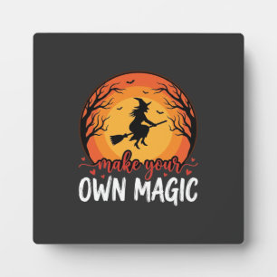 Placa Expositora Crea Tu Propio Diseño de Bruja Mágica de Halloween