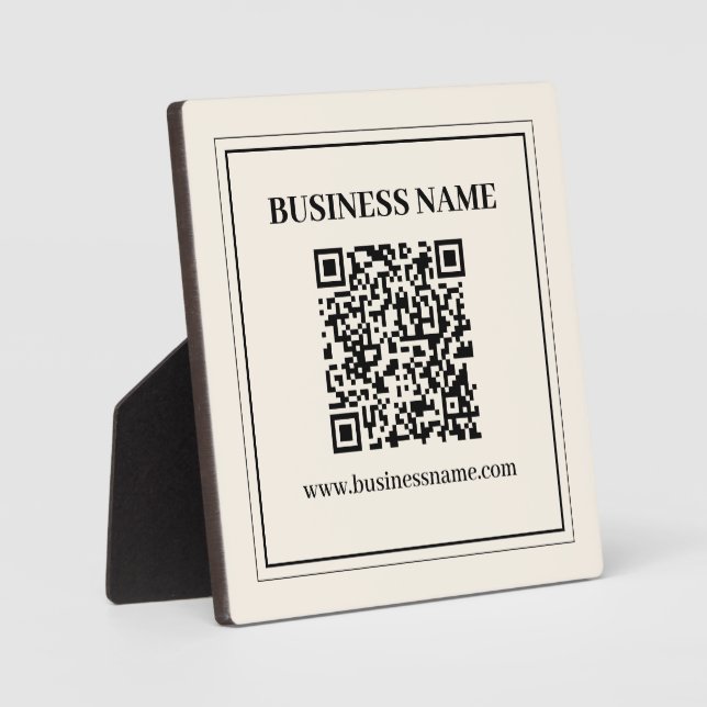 Placa Expositora Crear instantáneamente un código QR escaneado para (Anverso)
