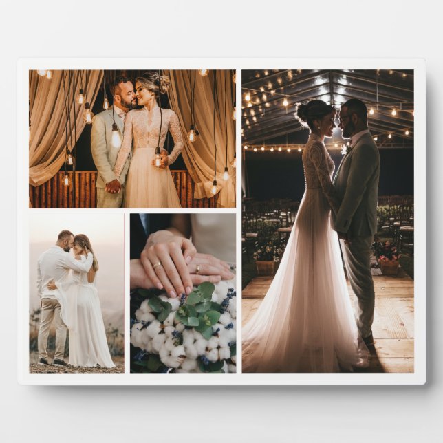 Placa Expositora Crear su propio Collage de fotos de 4 (Frente)