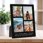 Placa Expositora Crear su propio Collage de fotos de presupuesto Pe<br><div class="desc">Crea tu propia cita personalizado y decoración de placa fotográfica con tipografía de máquina de escribir minimalista y collage de imágenes personalizadas de 4 fotos.</div>