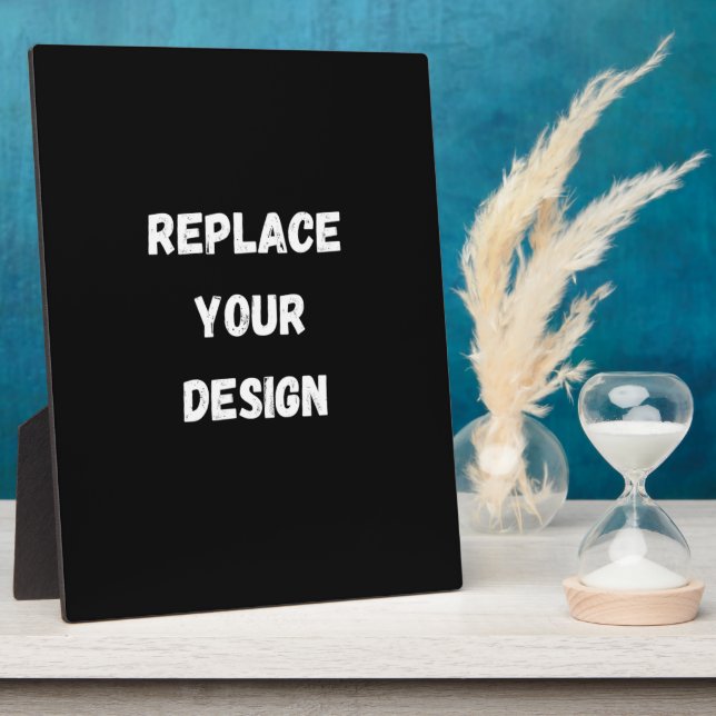 Placa Expositora Crear su propio diseño personalizado negro (Lado)