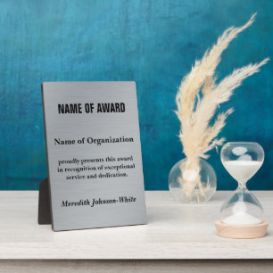 Placa Expositora Crear un Premio al Reconocimiento de Voluntarios P