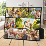 Placa Expositora Create Your Own Custom 6 Photo Collage<br><div class="desc">Make your own photo display plaque featuring 6 of your cherished photo memories in a modern grid style photo collage. Simply add your pictures for custom photo home decor or personalized gift for family and friends.</div>