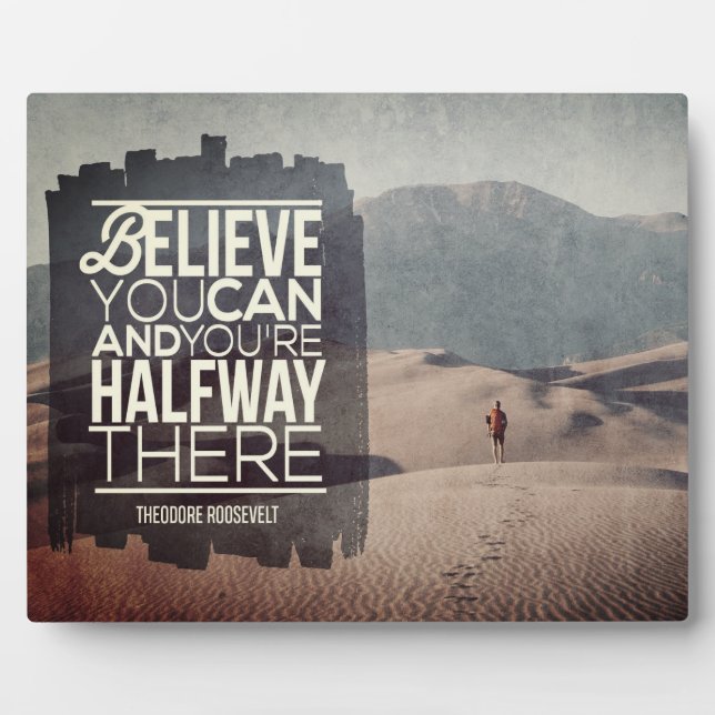 Placa Expositora Creer que puedes (Frente)