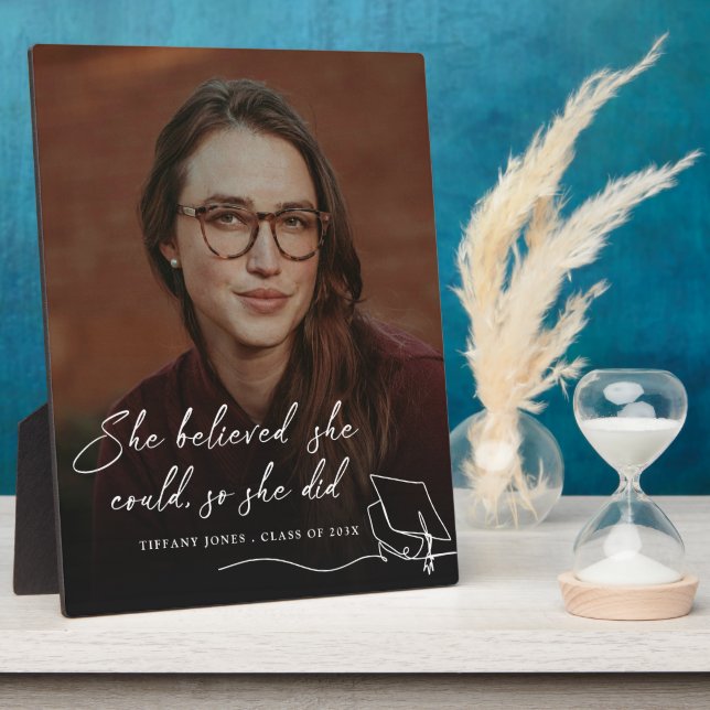 Placa Expositora Creía Que Podía Fotografiar Graduación (Lado)