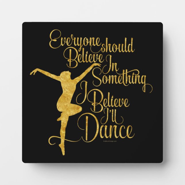 Placa Expositora Creo que bailaré (Frente)
