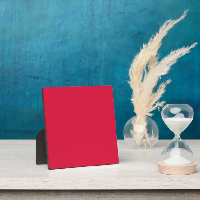 Placa Expositora Crimson Red Tabletop Plaque – Customizable (in situ)