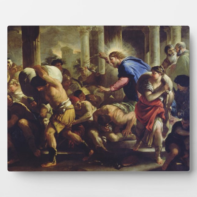 Placa Expositora Cristo conduciendo a los comerciantes desde el tem (Frente)