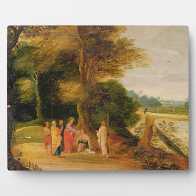 Placa Expositora Cristo curando al hombre ciego (Frente)