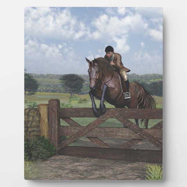 Placa Expositora Cross Country - Jumping Horse Plaque (Frente)