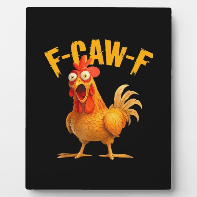 Placa Expositora Crow Humor F-Caw-F Gothic Funny Retro Cool (Frente)
