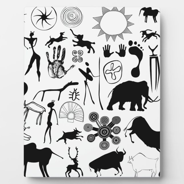 Placa Expositora Cuadros rupestres - arte primitivo (Frente)