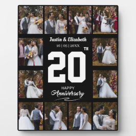 Placa Expositora Cualquier aniversario feliz 12 collage de fotos