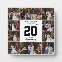 Placa Expositora Cualquier aniversario feliz de 10 fotos