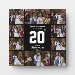 Placa Expositora Cualquier feliz aniversario 10 fotomontaje