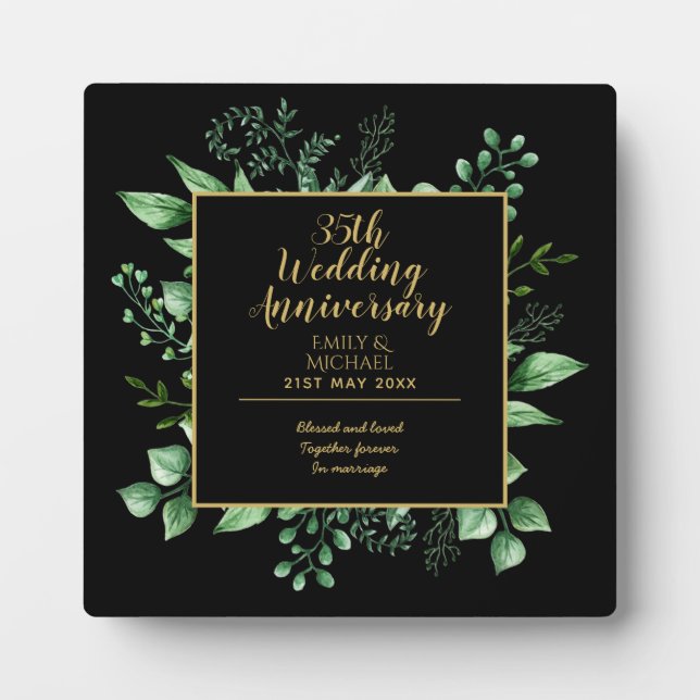 Placa Expositora CUALQUIER regalo de aniversario Boda - Personaliza (Frente)