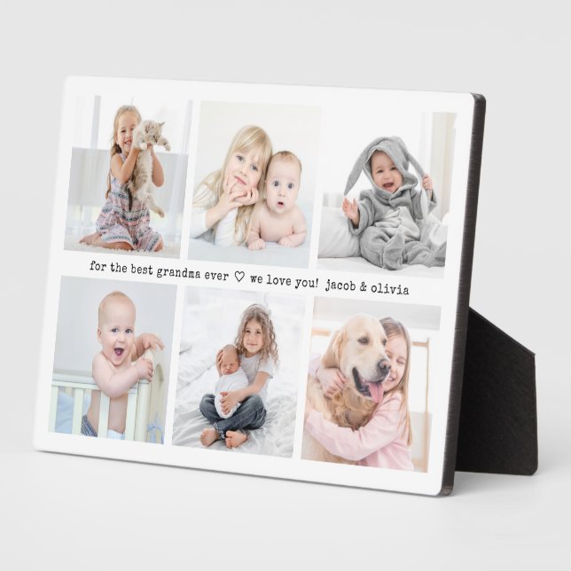 Placa Expositora Cualquier texto 6 Collage de fotos Modern Minimal  (Lado)