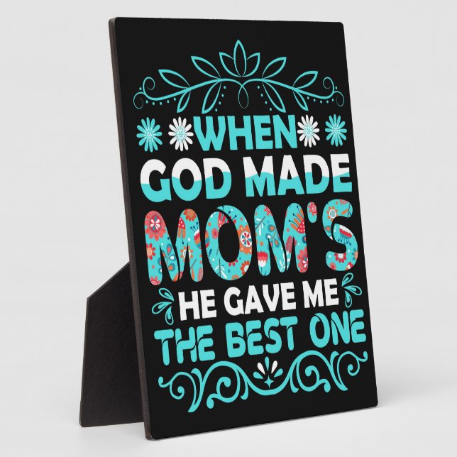 Placa Expositora Cuando Dios hizo mamás (Lado)