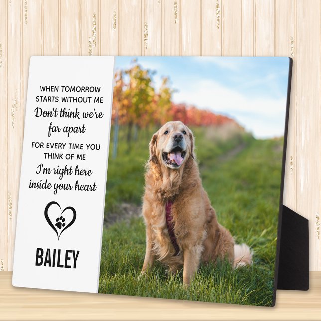 Placa Expositora Cuando Mañana Empieza Sin Mi Mascota Memorial Del  (Subido por el creador)
