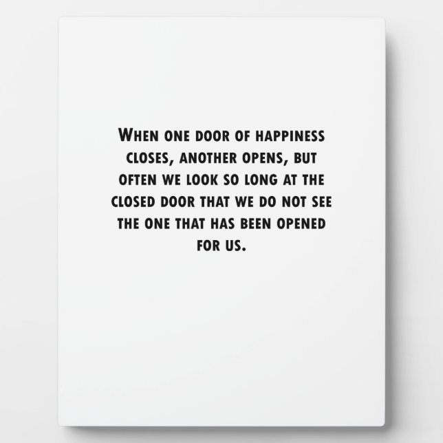 Placa Expositora Cuando se cierra una puerta (Frente)