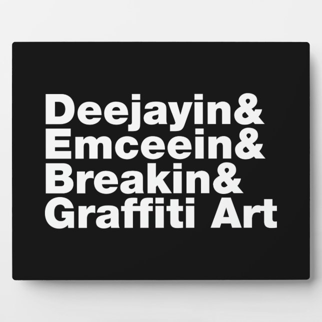 Placa Expositora Cuatro elementos del hip hop (Frente)