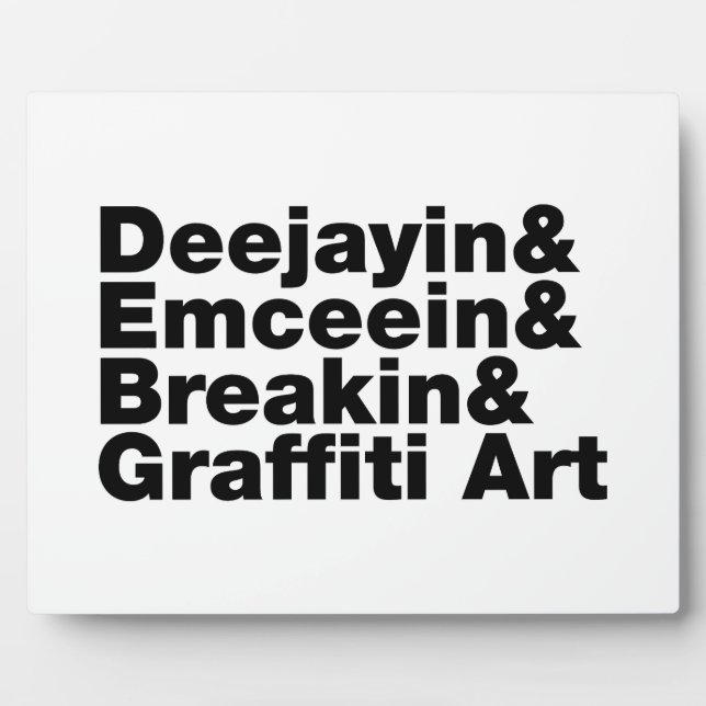 Placa Expositora Cuatro elementos del hip hop (Frente)