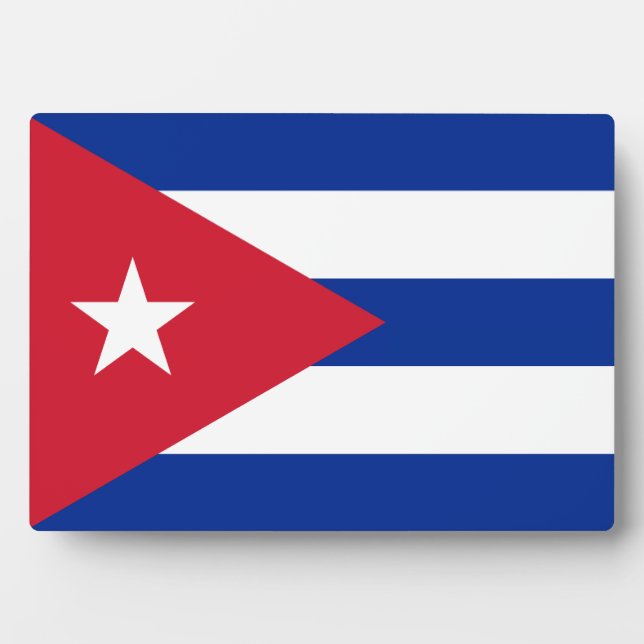 Placa Expositora Cuba - Bandera cubana (Frente)