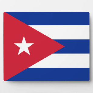 Placa Expositora Cuban Flag