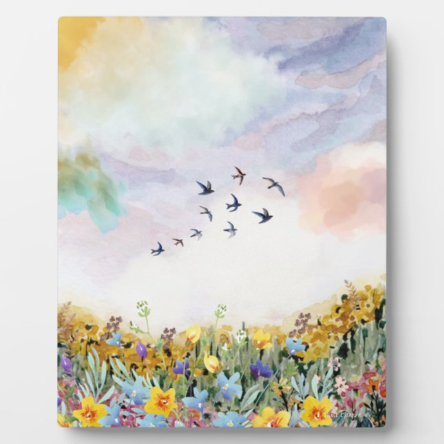 Placa Expositora Cubierta acuática de mesa con caballete (Frente)