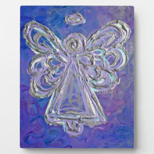 Placa Expositora Cuchillo de arte de la pintura Ángel púrpura Guard