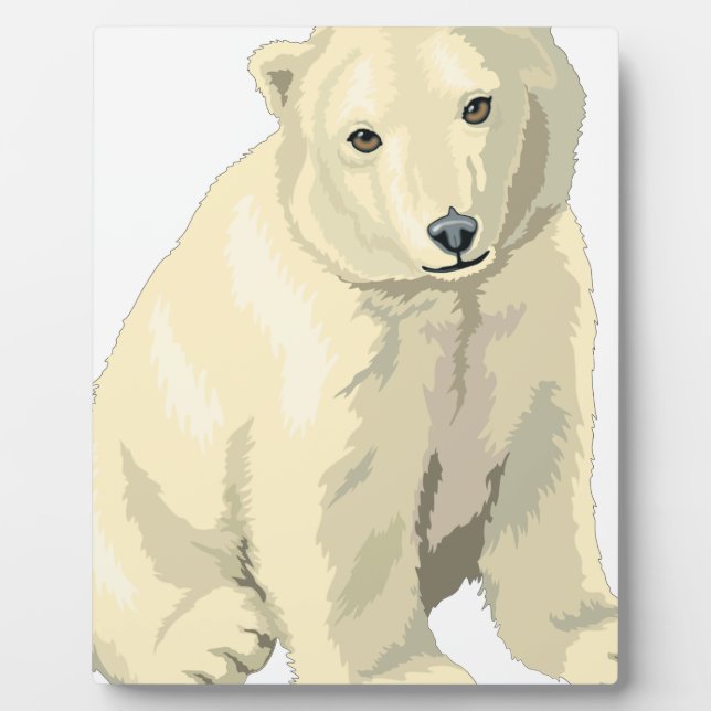 Placa Expositora Cuddly  Polar Bear (Frente)