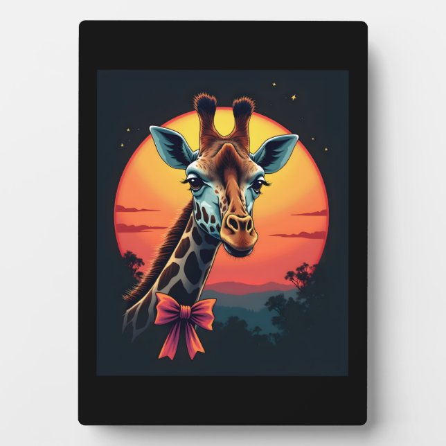 Placa Expositora Cuello de jirafa como una montaña rusa divertida r (Frente)