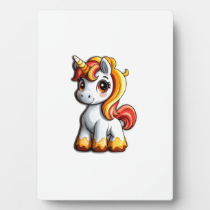 Placa Expositora Cuerno de caramelo de unicornio de Halloween lindo