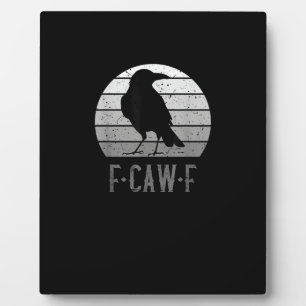 Placa Expositora Cuervo Ave F-Caw-F Retro Luna Vintage F-Caw-F