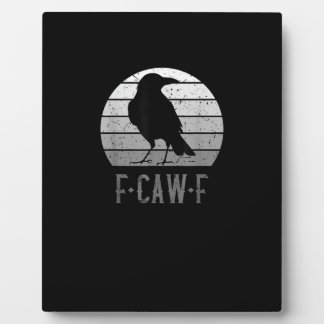 Placa Expositora Cuervo Ave F-Caw-F Retro Luna Vintage F-Caw-F