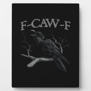 Placa Expositora Cuervo, F-Caw-F Clásico Estilo Vintage Pájaro Dive