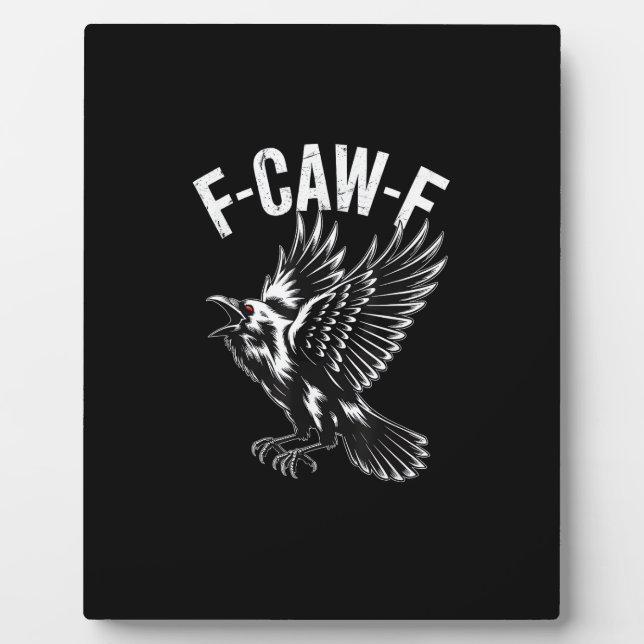 Placa Expositora Cuervo Retro Clásico F-Caw-F (Frente)