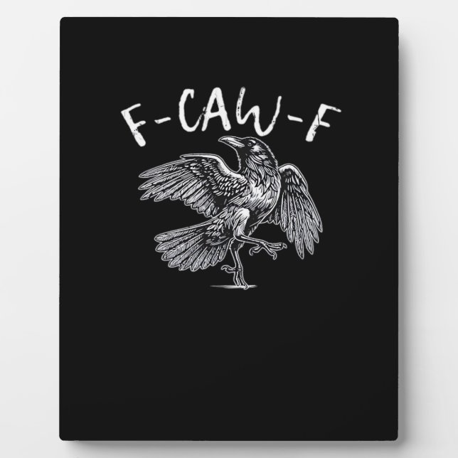 Placa Expositora Cuervo Retro Clásico F-Caw-F (Frente)
