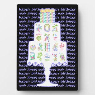 Placa Expositora Cumpleaños de Mah Jongg Cake