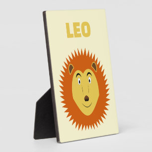 Placa Expositora Cumpleaños personalizado signo de Leo león